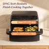 image:imageCosori TWINFRY 9 QT Double Air Fryer Removable Divider PFASFree Ceramic  Two Ways to Cook Dual 45Qt amp Full 9Qt 6in1 Independent Cooking MatchampSync DishwasherSafe Countertop FriendlyLarge Basket with a Removable Divider