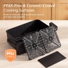 image:imageCosori TWINFRY 9 QT Double Air Fryer Removable Divider PFASFree Ceramic  Two Ways to Cook Dual 45Qt amp Full 9Qt 6in1 Independent Cooking MatchampSync DishwasherSafe Countertop FriendlyLarge Basket with a Removable Divider