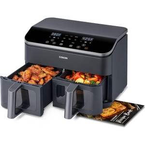 image:imageCosori TWINFRY 9 QT Double Air Fryer Removable Divider PFASFree Ceramic  Two Ways to Cook Dual 45Qt amp Full 9Qt 6in1 Independent Cooking MatchampSync DishwasherSafe Countertop FriendlyDual Basket